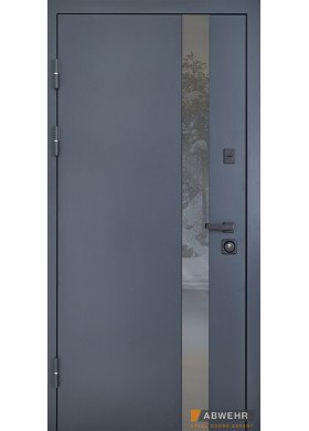 Вхідні двері Abwehr Defender модель 506 Nordi Glass RAL 7021T/білий мат Вхідні двері Abwehr Defender модель 506 Nordi Glass RAL 7021T/білий мат