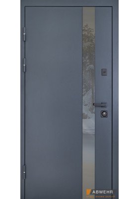 Входная дверь Abwehr Defender 506 Nordi Glass RAL 7021T/белый мат