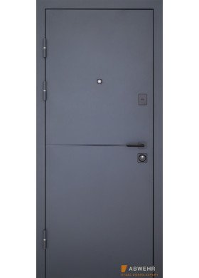 Вхідні двері Abwehr Defender модель Solid RAL 7021T/антрацит