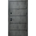 Входная дверь Qdoors Премиум Комби-АК/Гладь оксид темный/бетон снежный