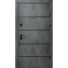Входная дверь Qdoors Премиум Комби-АК/Гладь оксид темный/бетон снежный