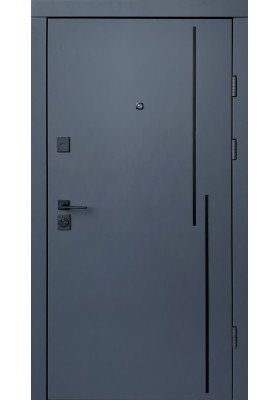 Вхідні двері Qdoors Ультра Крос-АК антрацит/біла шагрень
