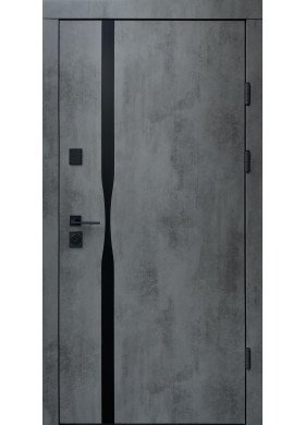 Вхідні двері Qdoors Ультра Лаунж-АК оксид темний/сірий шифер дзеркало Вхідні двері Qdoors Ультра Лаунж-АК оксид темний/сірий шифер дзеркало