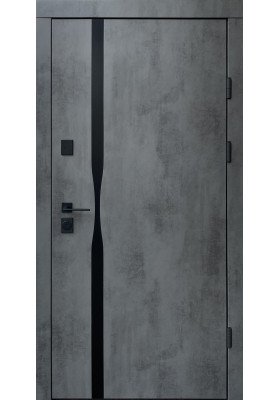 Вхідні двері Qdoors Ультра Лаунж-АК оксид темний/сірий шифер дзеркало