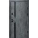 Вхідні двері Qdoors Ультра Лаунж-АК оксид темний/сірий шифер дзеркало