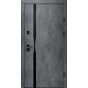 Входная дверь Qdoors Ультра Лаунж-АК оксид темный/серый шифер зеркало