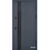 Вхідні двері Abwehr Defender Pulse 591 RAL 7021T/білий мат