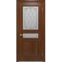 Межкомнатная дверь Status Doors Interia Вена темный орех со стеклом