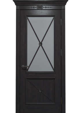 Межкомнатная дверь Status Doors Royal Cross Петергоф дуб мореный со стеклом