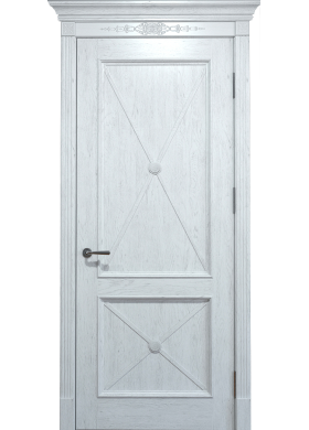 Межкомнатная дверь Status Doors Royal Cross Петергоф дуб белоснежный глухая