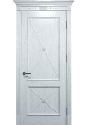 Купить Межкомнатные двери, Массив дерева - Межкомнатная дверь Status Doors Royal Cross Петергоф дуб белоснежный глухая в Одессе Межкомнатная дверь Status Doors Royal Cross Петергоф дуб белоснежный глухая