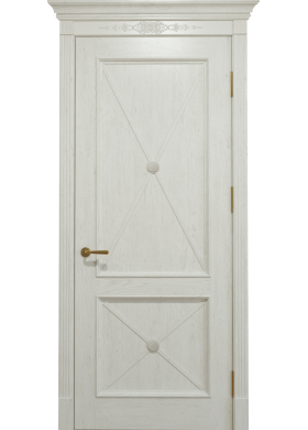 Межкомнатная дверь Status Doors Royal Cross Петергоф дуб слоновая кость глухая