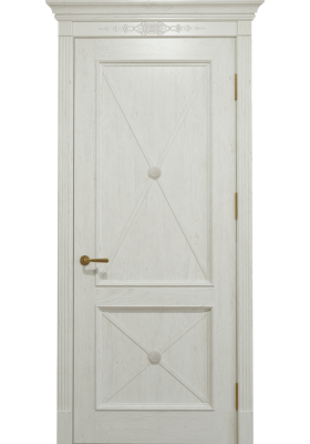 Межкомнатная дверь Status Doors Royal Cross Петергоф дуб слоновая кость глухая