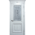 Межкомнатная дверь Status Doors Людовик дуб белоснежный со стеклом