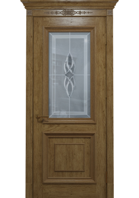 Купить Міжкімнатні двері, Масив дерева - Межкомнатная дверь Status Doors Grand Elegance Людовик дуб натуральный со стеклом в Одессе Межкомнатная дверь Status Doors Grand Elegance Людовик дуб натуральный со стеклом