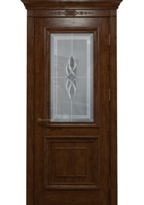Межкомнатная дверь Status Doors Людовик дуб королевский со стеклом