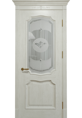 Межкомнатная дверь Status Doors Флоренция дуб слоновая кость со стеклом