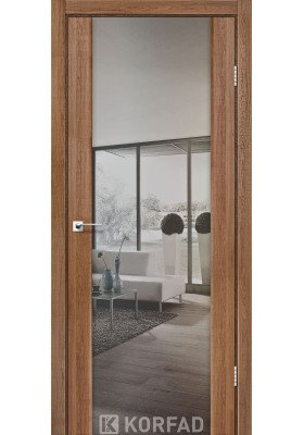 Купить Межкомнатные двери, Экошпон двери - Межкомнатная дверь Korfad SR-01 дуб браш зеркало триплекс 8 мм в Одессе Межкомнатная дверь Korfad SR-01 дуб браш зеркало триплекс 8 мм