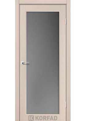 Межкомнатная дверь SV-01 беленый дуб графит стекло триплекс 8мм