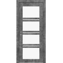 Міжкімнатні двері Rodos Modern Quadro сірий мармур зі склом