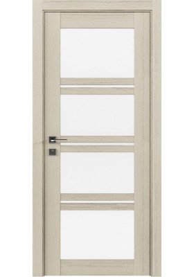 Міжкімнатні двері Rodos Modern Quadro каштан беж зі склом