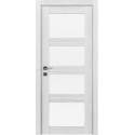 Міжкімнатні двері Rodos Modern Quadro каштан білий зі склом