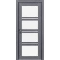 Міжкімнатні двері Rodos Modern Quadro каштан сірий зі склом