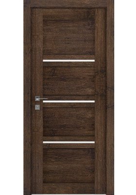 Межкомнатная дверь Rodos Modern Quadro акация темная полустекло