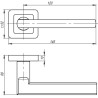 Дверная ручка Pluton QR GR-CP-23 графит/хром