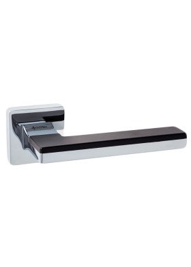 Дверная ручка Larissa 100 RO11 CR-CR/AL6 хром/хром/черные вставки