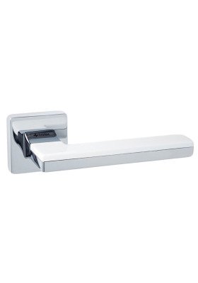 Купить Фурнитура, Дверные ручки - Дверная ручка System Larissa 100 RO11 CR-CR/AL7 хром/хром/белые вставки в Одессе Дверная ручка System Larissa 100 RO11 CR-CR/AL7 хром/хром/белые вставки