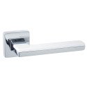 Дверная ручка System Larissa 100 RO11 CR-CR/AL7 хром/хром/белые вставки