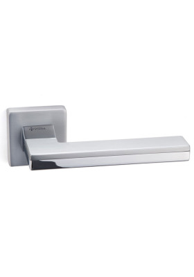 Дверная ручка System Larissa 100 RO11 CBM-CR/CBM матовый хром/хром