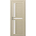 Межкомнатная дверь Rodos Modern Alfa каштан беж со стеклом