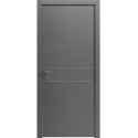 Міжкімнатні двері Rodos Modern Flat-01 каштан сірий з молдингом