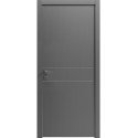 Міжкімнатні двері Rodos Modern Flat-01 каштан сірий з молдингом