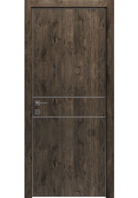 Купить Міжкімнатні двері, ПВХ двері - Міжкімнатні двері Rodos Modern Flat-01 акація темна з молдингом в Одессе Міжкімнатні двері Rodos Modern Flat-01 акація темна з молдингом