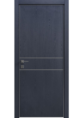 Міжкімнатні двері Rodos Modern Flat-01 сосна браш кобальт з молдингом