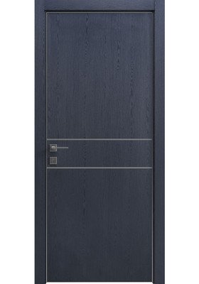 Межкомнатная дверь Rodos Modern Flat-01 сосна браш кобальт с молдингом
