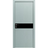 Межкомнатная дверь Rodos Modern Flat-02 сосна браш минт вставка черное стекло