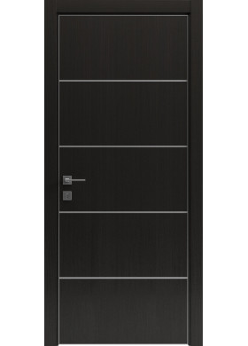 Межкомнатная дверь Rodos Modern Flat-03 венге шоколадный с молдингом