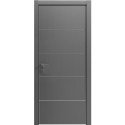 Межкомнатная дверь Rodos Modern Flat-03 каштан серый с молдингом
