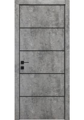 Межкомнатная дверь Rodos Modern Flat-03 серый мрамор с молдингом