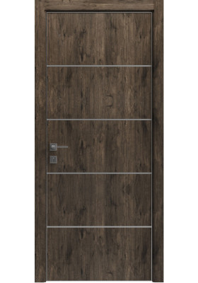 Купить Міжкімнатні двері, ПВХ двері - Міжкімнатні двері Rodos Modern Flat-03 акація темна з молдингом в Одессе Міжкімнатні двері Rodos Modern Flat-03 акація темна з молдингом