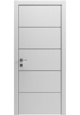 Міжкімнатні двері Rodos Modern Flat-03 каштан білий з молдингом