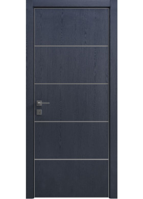 Межкомнатная дверь Rodos Modern Flat-03 сосна браш кобальт с молдингом