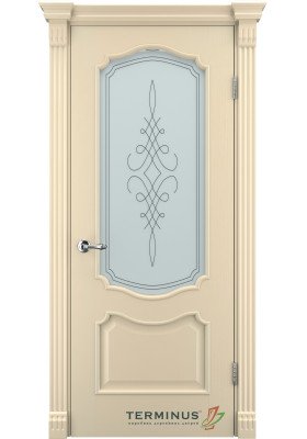 Межкомнатная дверь Terminus Caro 41 ясень crema со стеклом