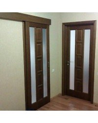 Квадро каштан со стеклом раздвижная